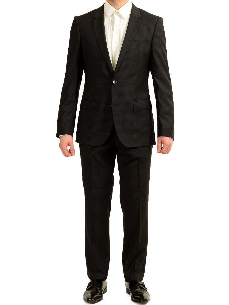Hugo Boss Men's "Huge4/Genius3" Plaid 100% Wool Two Button Suit Us 40s It 50s